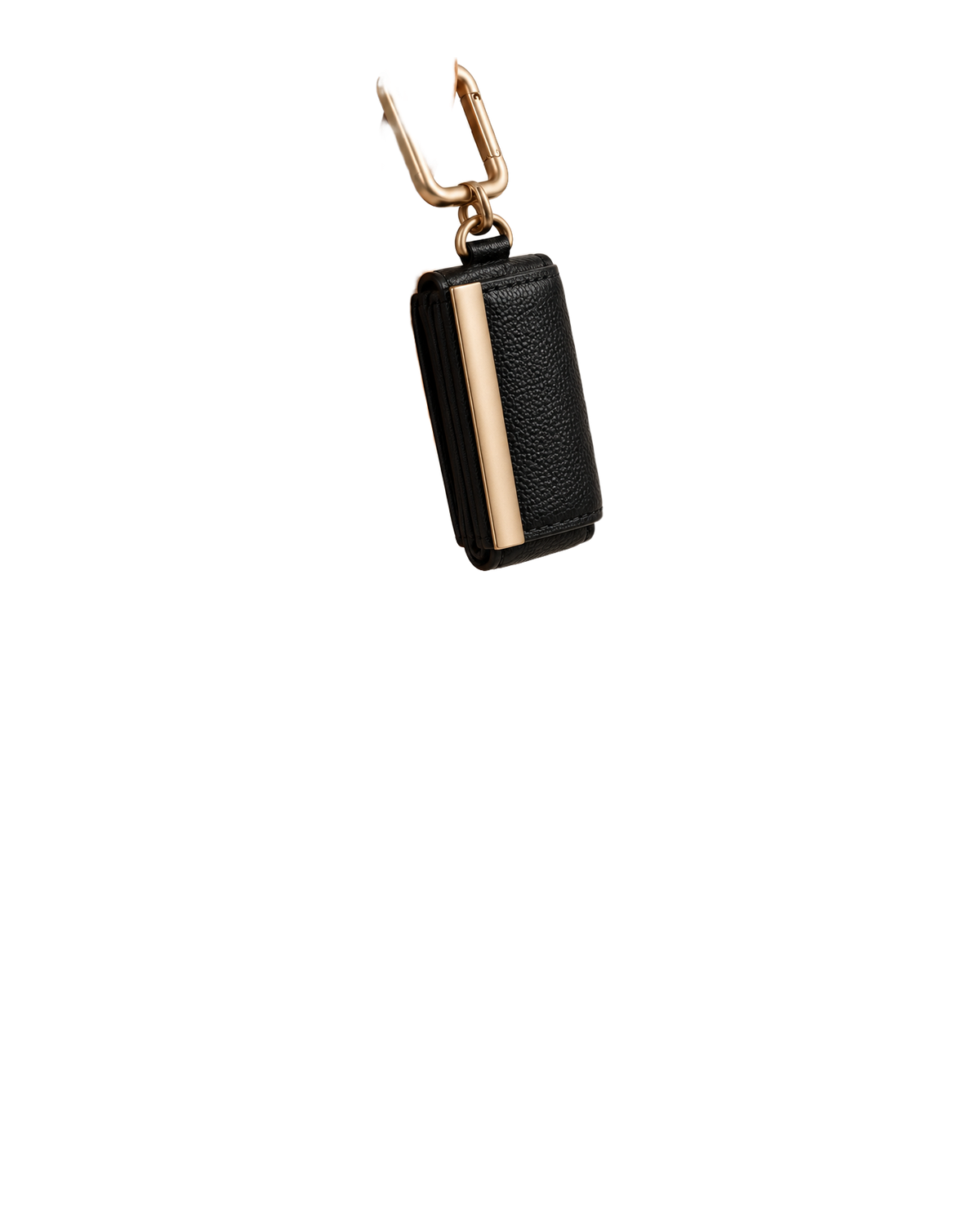 De opgerolde keychain aan de karabijnhaak