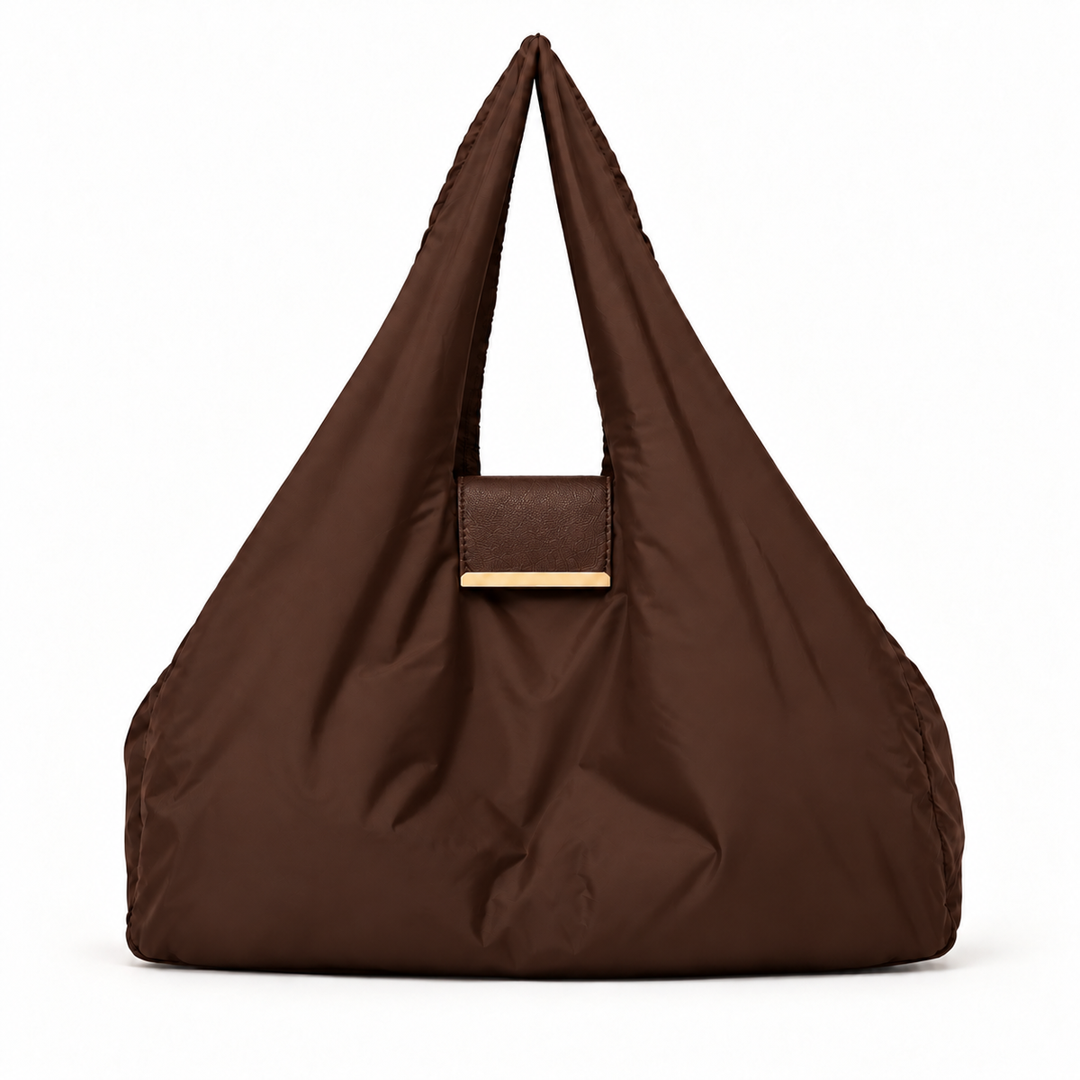 Maat:Large | Kleur:Brown | NOMO Keychain Tote vooraanzicht, karabijnhaak op achterkant