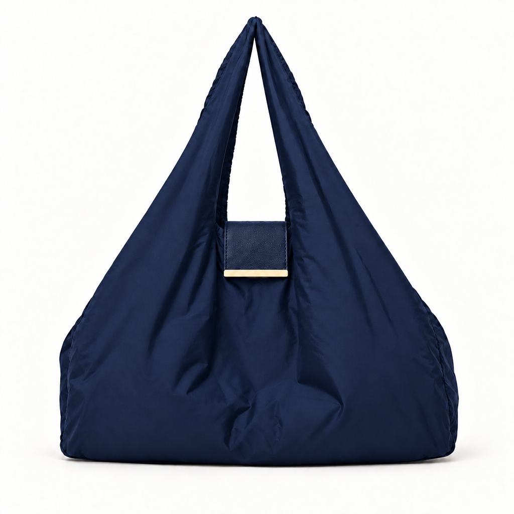 Maat:Large | Kleur:Dark Blue | NOMO Keychain Tote vooraanzicht, karabijnhaak op achterkant