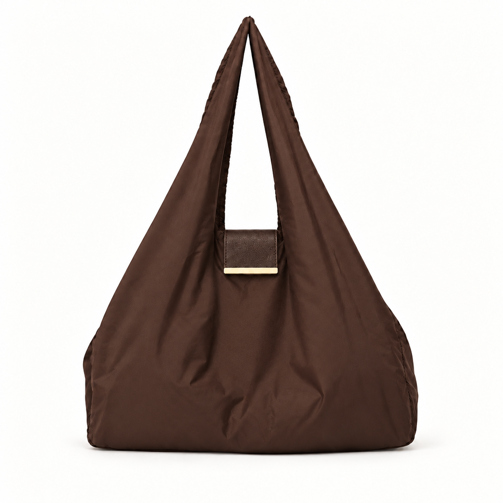 Maat:Small | Kleur:Brown | NOMO Keychain Tote vooraanzicht, karabijnhaak op achterkant