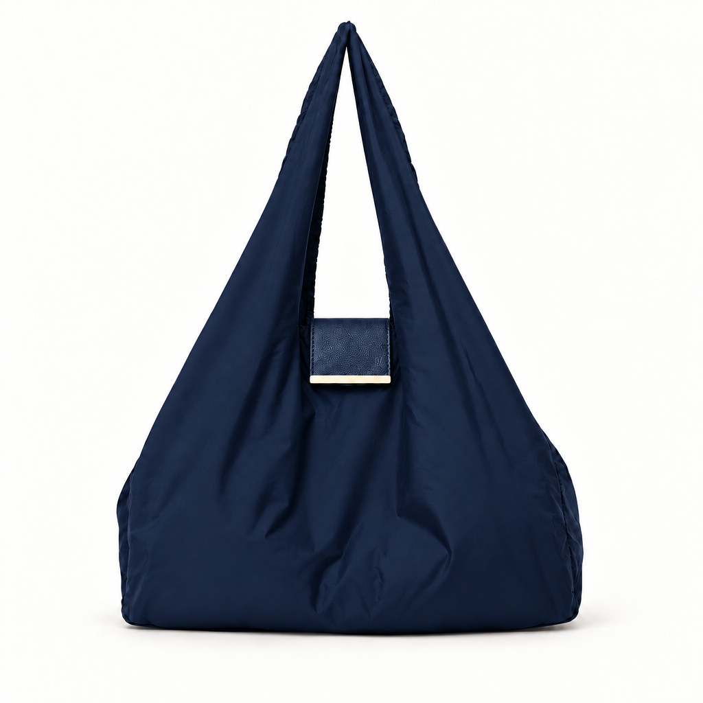 Maat:Small | Kleur:Dark Blue | NOMO Keychain Tote vooraanzicht, karabijnhaak op achterkant