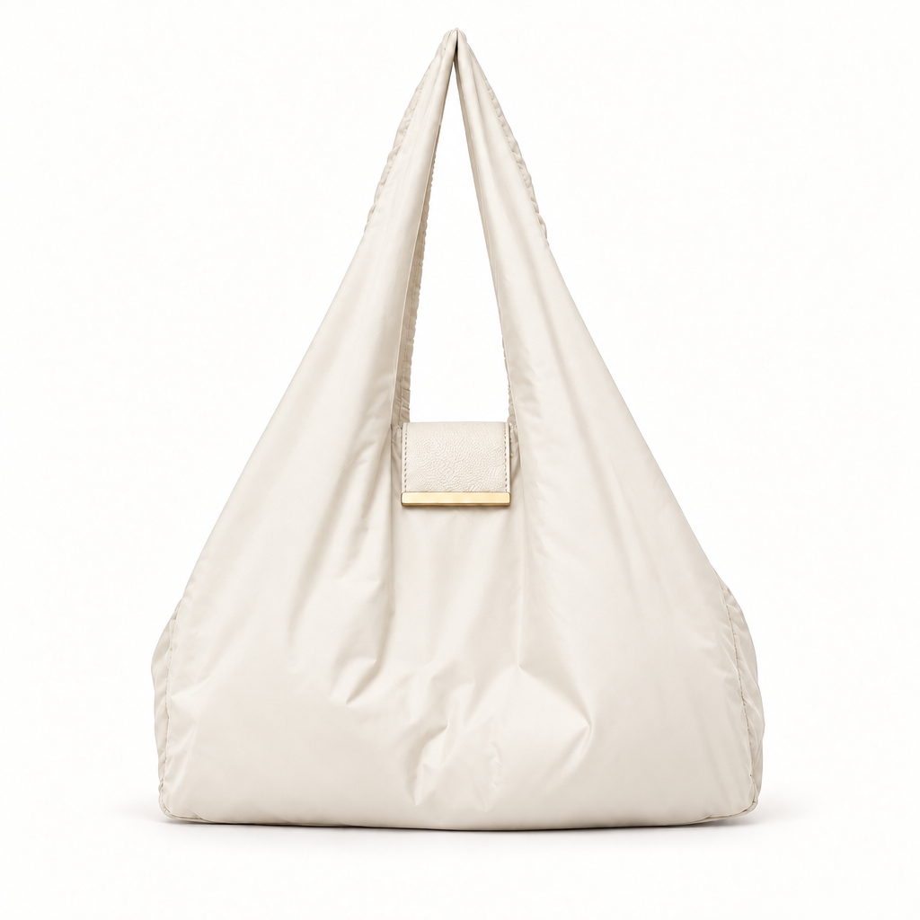 Maat:Small | Kleur:White | NOMO Keychain Tote vooraanzicht, karabijnhaak op achterkant